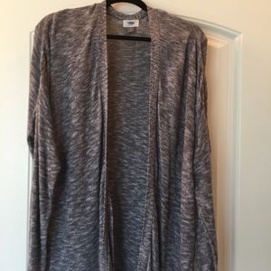 Dark Grey/Blue Open Cardigan
